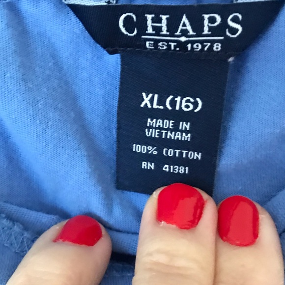 CHAPS blue XL(16) girls midi cotton skirt - Picture 4 of 4